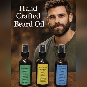 Made To Order Hand Crafted Beard Oil  2oz. Glass Bottle : Fresh,Growth or Woodsy